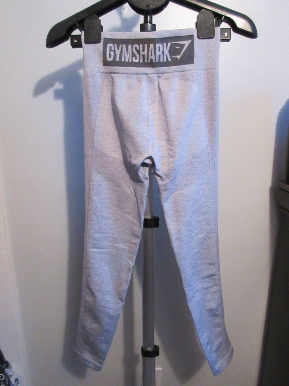 Gymshark Flex Mid Rise Seamless Leggings Light Grey Marl - Small